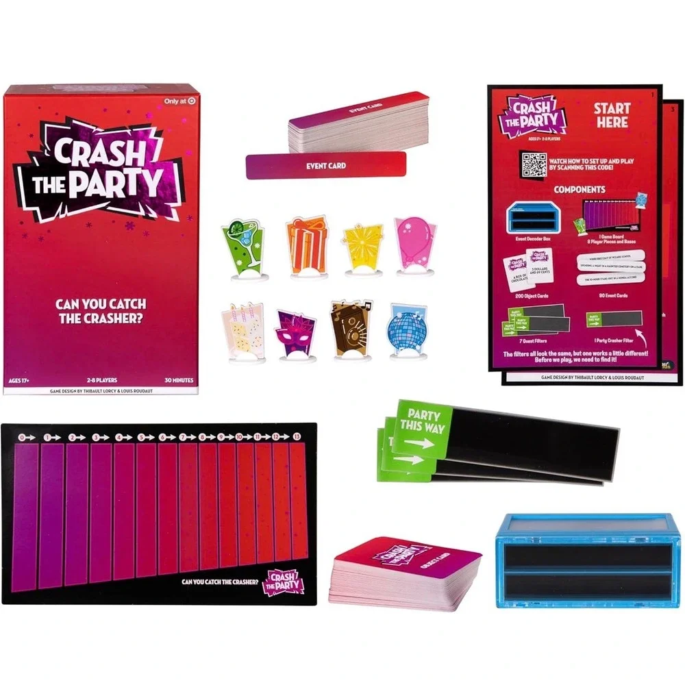 Crash The Party Social Deduction Board Game Target Exclusive 2-8 Players Ages 17